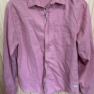 Boys Zara 13-14 Pink Cotton Button Up Shirt